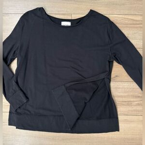 Rachel Hollis women’s black sweater s small slits on sides oversized
